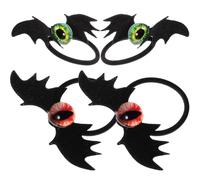 minkissy 4pcs Evil Eye Hair Rings and Women Lightweight Acrylic Hair Accessories with Bat Wing Shape Wear-resistant and Lasting for Prom and Party Gothic Style