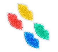 minkissy 4pcs Eye Contour Masks Cooling Gel Packs Lip Shape Patches for Dark Circles Puffiness Wrinkle Reduction