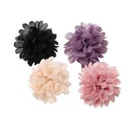 minkissy 4PCS Fabric Flower Lapel Pins for Women Vintage-inspired Realistic Floral Brooches Elegant Cloth Corsages for Wedding Party Banquet Dress Suit Accessories