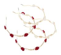 minkissy 4pcs Festival Elegant Flower Leaf Headband Women Bridal Party Hair Accessory