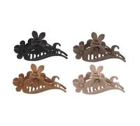 minkissy 4pcs Flower Hair Claw Clips Non-slip Strong Hold for Thick and Thin Hair Women Comfortable Shark Clip Design for Weddings Parties Daily Styling