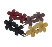 minkissy 4pcs Flower Hair Clips for Women Decorative Clips Versatile Styling for All Occasions Comfortable All-day Hold Dark Bean Paste