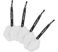 minkissy 4Pcs Flower Shaped Air Freshener Car Closet Deodorizer White Gypsum Fragrance Slices Creative Design Beautiful Appearance Wardrobe Hanging Freshener for Wardrobes Office Vehicles