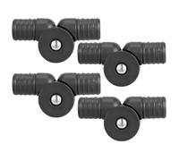 minkissy 4pcs Foldable Reclining Chair Hinges, Heavy Duty Plastic Adjustable Outdoor Patio Furniture Joints Round Hole Design, Minimizes Wobbling for Lounge Chairs