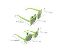 minkissy 4pcs Frog Party Sunglasses Lightweight Durable Cartoon Animal Eye Frame Novelty Eyewear for Adults Family Fun Photo Booth Props Summer Beach Accessories