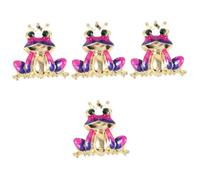 minkissy 4pcs Frog Pin Brooch for Women Cute Cartoon Frog Collar Pin Decoration Lightweight Durable Fashion Accessory for Shirts and Coats Adorable Design