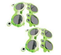 minkissy 4pcs Frog Sunglasses Tropical Fancy Dress Props for Adults for Summer Luau Birthday Parties Creative Photo Booth Accessories Fun Unique Eyewear