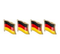 minkissy 4pcs German Flag Brooch Metal Lapel Pin for Men Delicate Brooch S Durable Material Souvenir for Collectors and Travelers