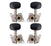 minkissy 4Pcs Guitar Tuners Keys Rl Tuning Pegs for Electric Guitars Durable String Alignment Accessories Essential Replacement for Worn Pegs Silver Finish