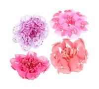 minkissy 4pcs Hair Bun Covers Flower Hair Nets for Women Lightweight for Skating Dancing and Everyday Use for -term Wear
