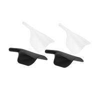 minkissy 4pcs Hairdressing Facial Guard with Handle Reusable Hairspray Shield for Barber Salon Use Ergonomic Design for Hair Dyeing Oil Treatments Black Transparent Colors