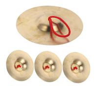 minkissy 4pcs Handheld Finger Cymbals Copper Orff Musical Instruments for Lightweight Marching Percussion Tools for Rhythm Training and Group Music Education