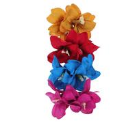 minkissy 4pcs Hawaiian Flower Hair Clips Stable Side Clip Exotic Tropical Hairpins for Women Beach Party Wedding Holiday Accessories