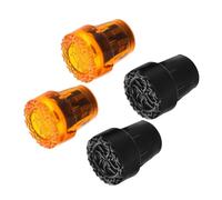 minkissy 4pcs Hiking Pole Tips Replacement with Slip Durable Cane Foot Pads Lightweight Wear Resistant Crutch Covers for Stability Rocky Snowy and Trails