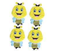 minkissy 4Pcs Inflatable Cartoon Animal Foil Balloons for Boys and Girls Birthday Party Decorations Adorable Bee and Animal Designs for Celebrations and Events