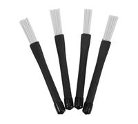 minkissy 4pcs Jazz Drum Brushes Soft Nylon Brushes for Acoustic Percussion Durable and Versatile Compatible with Various Drum Brands and Surfaces