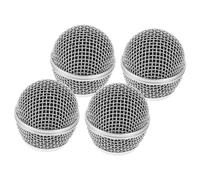 minkissy 4pcs Microphone Grille Replacement Heads Easy Install Mic Ball Heads Durable Foam Construction for Sound Quality Compatible Similar Models