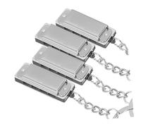 minkissy 4Pcs Mini Harmonica Keychain Pendant Creative Music Lover present Portable and Lightweight Key Ring for Bag Decoration and Key Organization