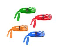 Minkissy 4pcs Multicolor Ninja Headbands for Kids Karate Ninja Hair Band Japanese Children Headband for Cosplay Party Halloween