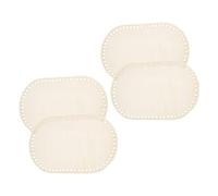 minkissy 4pcs Oval Wooden Base for Crochet Basket Solid Wood Material, Enhancing Stability and Reliable Support, for DIY Enthusiasts in Small Business Projects and Home Decor