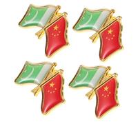 minkissy 4pcs Pakistan China Friendship Metal Flag Pins Sturdy Patriotic Brooches with Secure Pin Back Decorative Lapel Badges for Shirts Jackets Bags Party Favors and Memorial Day