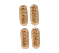 minkissy 4pcs Pig Bristle Nail Brush Tip Nail Sponges for Ombré Blending Nail Brush Toes Grip Hand Brushes Press Nails Polishes Toenail Clippers Nail Cleaner Tool Wraps Lotus Tree; Bristle