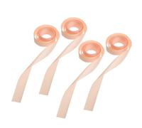 minkissy 4pcs Pink Satin Ballet Pointe Shoe Ribbons with Comfort Adjustable Fit and Fast Adjustment for Dance Performance and Stage Use, Elegant Design Dance Ribbon Accessories for Women