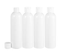 minkissy 4pcs Plastic Storage Bottles Flip Caps Pet Gel Bottle Dispensers for Cleaning Makeup for Travel and Sub Bottling