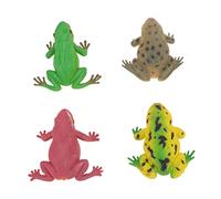 minkissy 4PCS Prank Prop Squeeze with Lifelike Frog Sounds Plastic Toad Models for Adults Mixed Pattern Fun Party for Boys