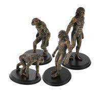 minkissy 4pcs Primitive Human Evolution Model Plastic Figures for Classroom and Home Education Portable Teaching Aid to Enhance History Learning and Curiosity