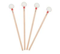 minkissy 4pcs Professional Timpani Mallets with White Felt Heads and Natural Wooden Handles Felt Drumsticks for Orchestra Band Snare and Bass Drum Percussion Enhanced Comfort and Sound