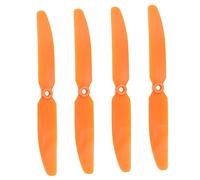 minkissy 4Pcs Propeller Set Hard Rc Airplane Props Orange Easy to Install Replacement for Model Plane Kits and Volantex Aircraft