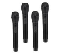 minkissy 4pcs Realistic Fake Microphone Props for Costume Play Music Parties Role Playing Imaginative Fun Lightweight Ergonomic Design
