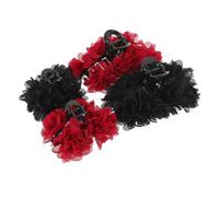 minkissy 4pcs Rose Flower Hair Claw Clips for Women Strong Grip Hair Accessories with Realistic Floral Design Versatile for Updo Chignon and Everyday Styling