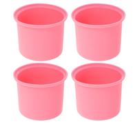 minkissy 4pcs Silicone Wax Bowl Liner Reusable Warmer Containers Flat Bottom Sturdy Silicone Material Even Heating Performance Replacement Liner for Hair Removal Salon Use