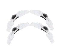 minkissy 4Pcs Silver Angel Wing Shoe Charms Gothic Style Shoe Clips for DIY Sandals Decoration Rhinestone Embellishments for Casual Outings and Themed Parties