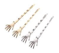 minkissy 4pcs Skeleton Hand Hair Clip Bobby Pin Women Accessories Spiral Hair Pins