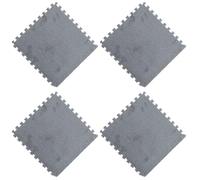 minkissy 4pcs Small Animal Warm Spliced Pads Grey Plush Pet Sleeping Mats for Hamsters Rabbits Guinea Pigs Cage Liners Portable Decorative Bedding for Winter Use