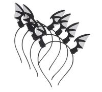 minkissy 4pcs Spooky Cute Bat Wing Headband for Women Lightweight Comfortable Halloween Hairband for Parties Cosplay and Themed Celebrations with Unique Black Mesh Design