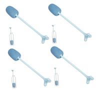 minkissy 4pcs Stable Base Bottle Cleaner Brush for Glasses Mugs Soft Sponge Head