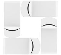 minkissy 4pcs Stainless Steel Money Clip Portable Metal Money Fixing Clamp Mirror Finish Multifunctional Cards Storage Clips for Outdoor and Everyday Use