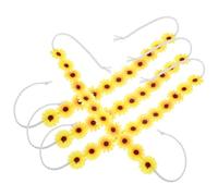 minkissy 4pcs Sunflower Flower Headbands for Women Stylish Hair Accessories for Parties Weddings and Festivals Comfortable Fit Floral Hair Bands for Cosplay and Everyday Wear