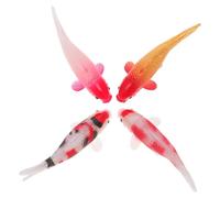 minkissy 4pcs Tiny Koi Fish Figurines Realistic Artificial Carp Models for Micro Landscape Fairy Garden Accessories No Maintenance Required Compact Lightweight Decor