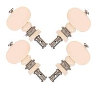 minkissy 4pcs Ukulele Tuning Pegs with Nickel Plated Ivory Handles String Height Easy Replacement Tuners for Beginner Ukuleles Portable and Durable Instrument Pegs