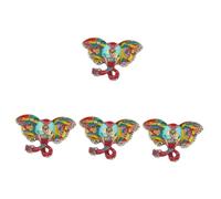 minkissy 4pcs Vintage Elephant Enamel Brooch Pin with Rhinestones Durable Lapel Pin for Women for Jackets Bags and Hats for Christmas Valentine Day