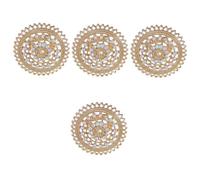 minkissy 4pcs Vintage Hollow Bling Ring for Women Eye Catching Costume Jewelry Durable Design for Parties and Weddings Unique National Style Finger Ring