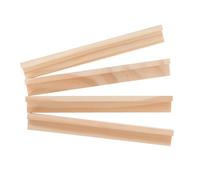 minkissy 4pcs Wooden Domino Holders Desktop Domino Bases Racks for DIY Game Organization Letter Stands Natural Wood for Adults with Arthritis