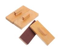 minkissy 4pcs Wooden Sandpaper Castanets Musical Instruments for Orff Music Education Lightweight Percussion for Activities Creative Play at Home Outdoors