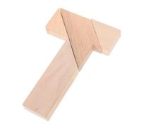 minkissy 4Pcs Wooden T Shape Brain Teaser Puzzle for Adults Educational Cognitive Enhancing Logical Reasoning Spatial Awareness and Stem Skills Safe Smooth Edged Design
