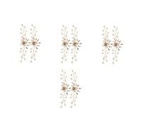 minkissy 4sets Pearl Flower Shoe Clips Decorative Buckles for Wedding Party Elegant Rhinestone Shoe Accessories for Flats Heels Enhance Style Durability for Brides Special Occasions 2pcs*4